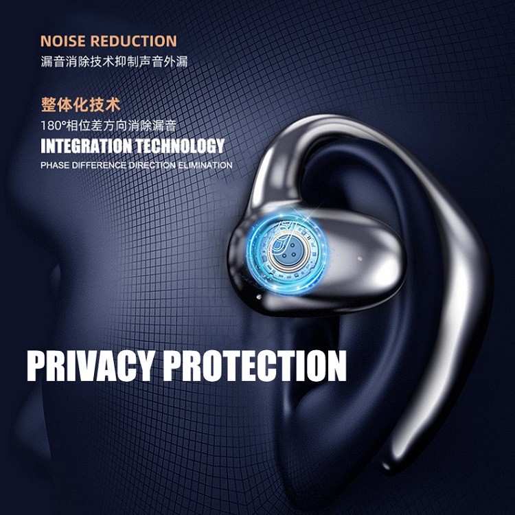 BT5.2 High-quality Bluetooth Headset Wireless Sports Running Open Ear Painless Long Life Hanging Ear Noise-Canceling Earphones